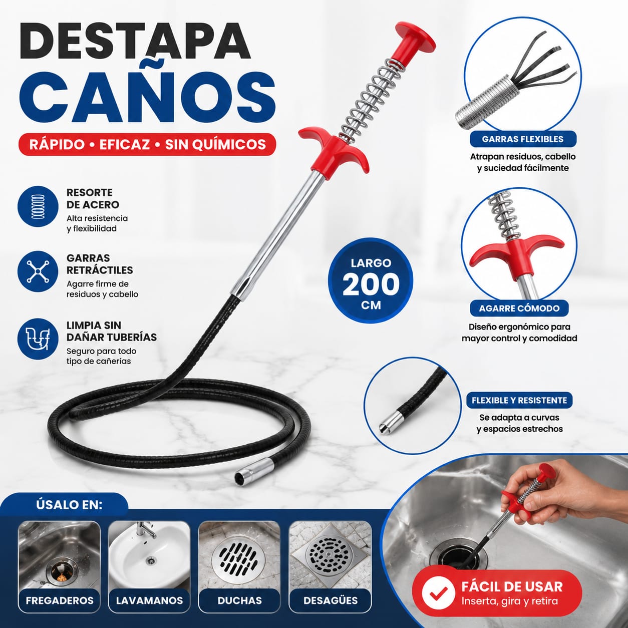Destapa Caño en Chicotillo 2 M.